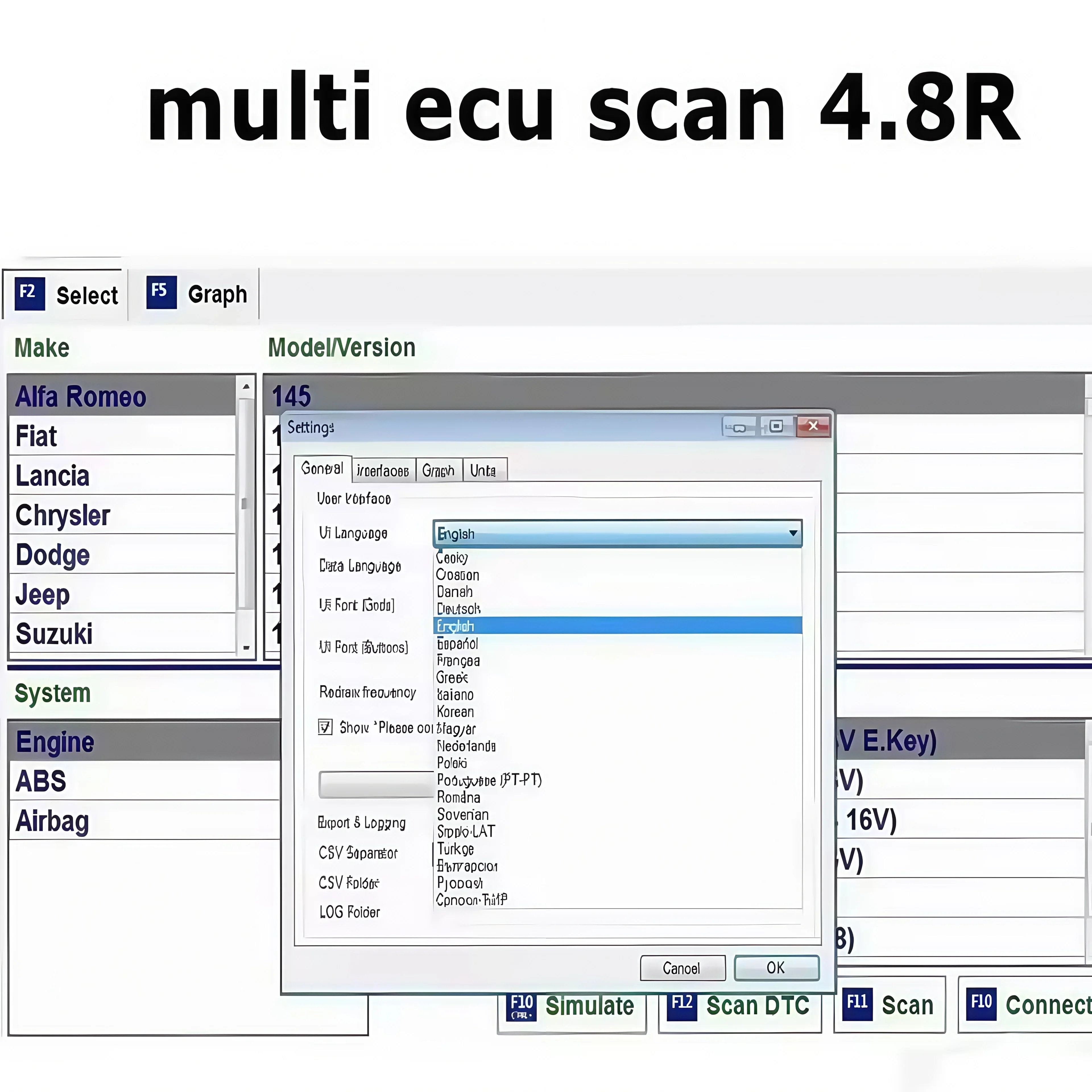 Newest! Fiat - original Multiecuscan V5.0, Compatible with Fiat/Chrysler/Dodge/Jeep/Suzuki, V4.8 Scanner Ready+NYO4.0 Database