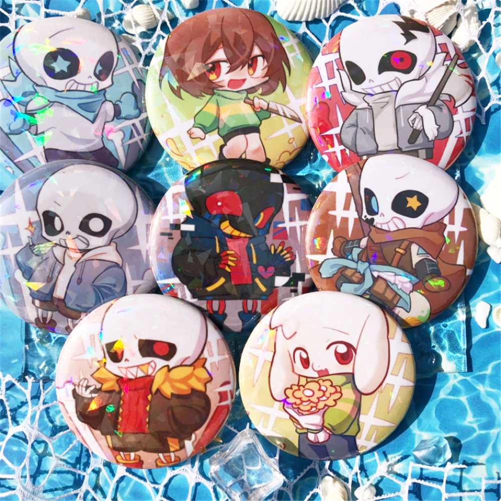 Sans Friasriel Dreemurrのコスプレブローチピン,漫画のバッジ,バックパックのペンダント,コスチュームアクセサリー