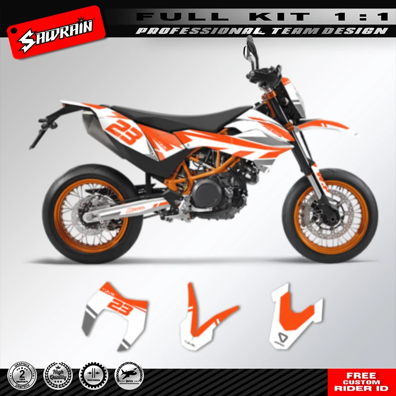 

Sawrain Motorcycle Graphics Background Decal Kits For KTM SMC-R 690 2012-2018 Complete New Vehicle Decal