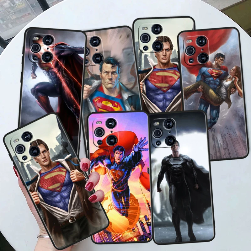 Batman Superman Cute For OPPO Find X6 X5 X3 X2 F21S F21 Pro Lite Neo Black Silicone Soft Cover Capa Phone Case