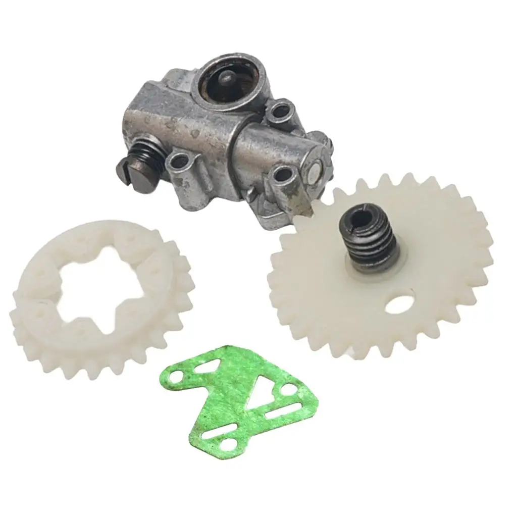Alloy Oil Pump Spur Wheel Worm Gear Gasket Set Replacement Chainsaw Accessory for MS028 038 048 380 381