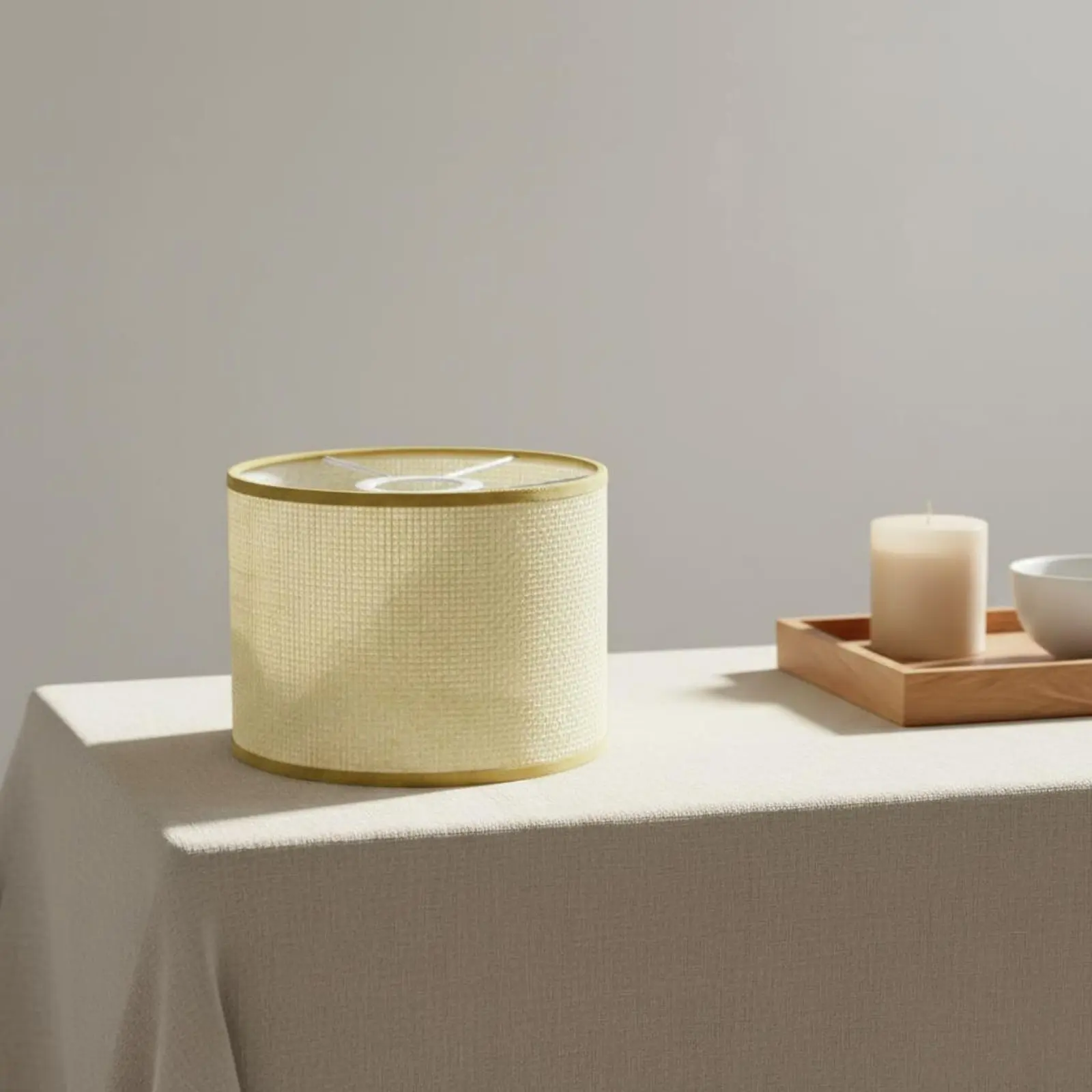 Woven Drum Lampshade Decorative Drum Lampshade Light Cover Easy to Install Home Lighting for Hotel Owners, Guesthouse, Bedside