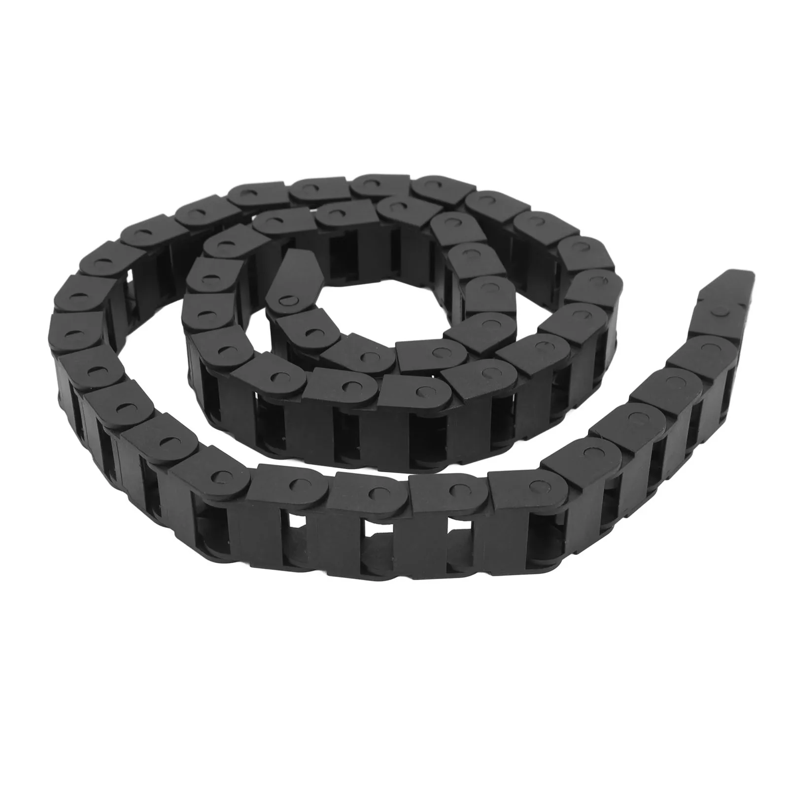 Black Nylon Cable Chain with End Connector Wire Carrier Drag Chain for CNC Machine 1 Meter Long Cable Chain with End Connector