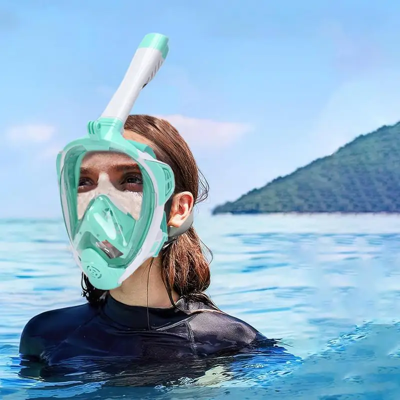 Snorkeling Diving Mask Underwater Scuba Anti-Leakage Full Face Snorkel Mask Anti Fog Goggles For Kids Adult Swimming Equipment