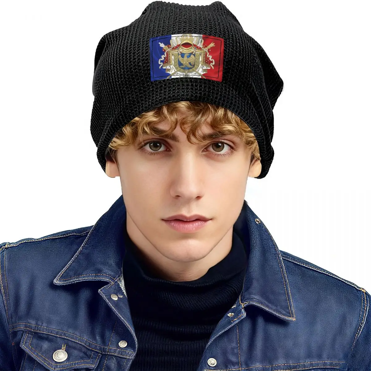 Napoleonic French 85th Regimental Flag Warm Fleece-Lined Cap Hip Hop Bonnet Hat Autumn Winter Outdoor Beanies Hats for Unisex