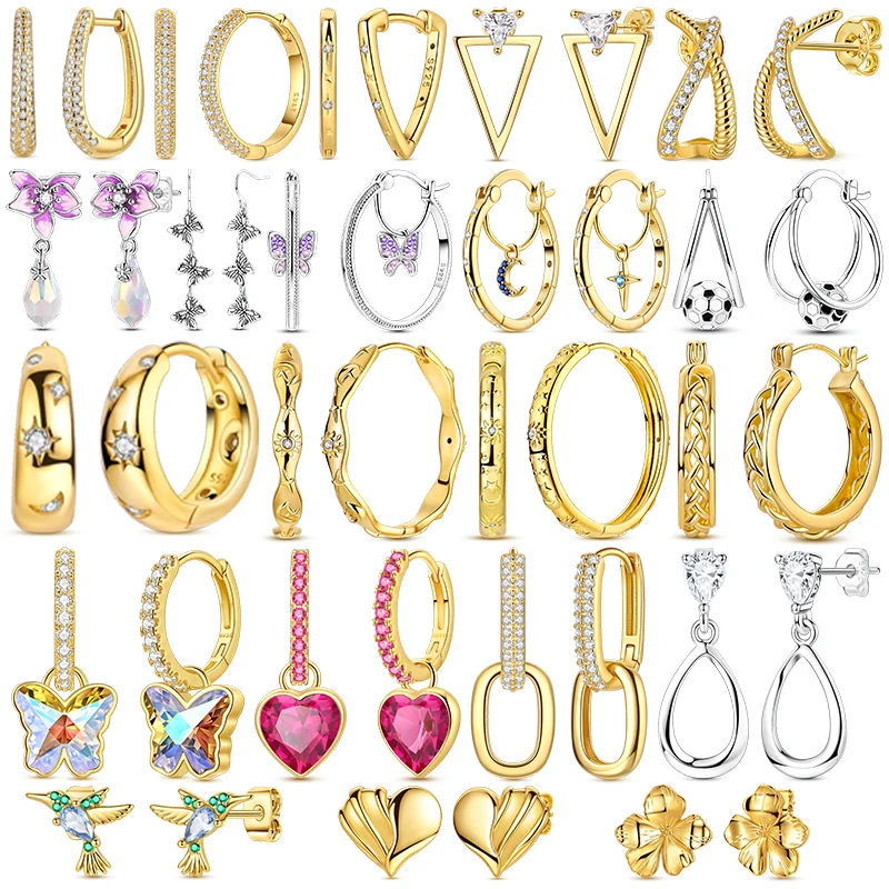 

Серьги-гвоздики из стерлингового серебра 925 пробы, золотая бабочка, Солнце, Луна, звезды, серьги-гвоздики для женщин и девочек, ювелирные изделия, роскошные юбилейные изделия