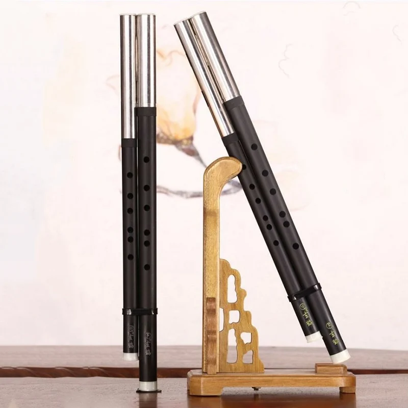 Double Tube Bawu Transverse Blowing Flute Beginner Adult Performance Woodwind Instruments Traditional Resin Portable Bawu
