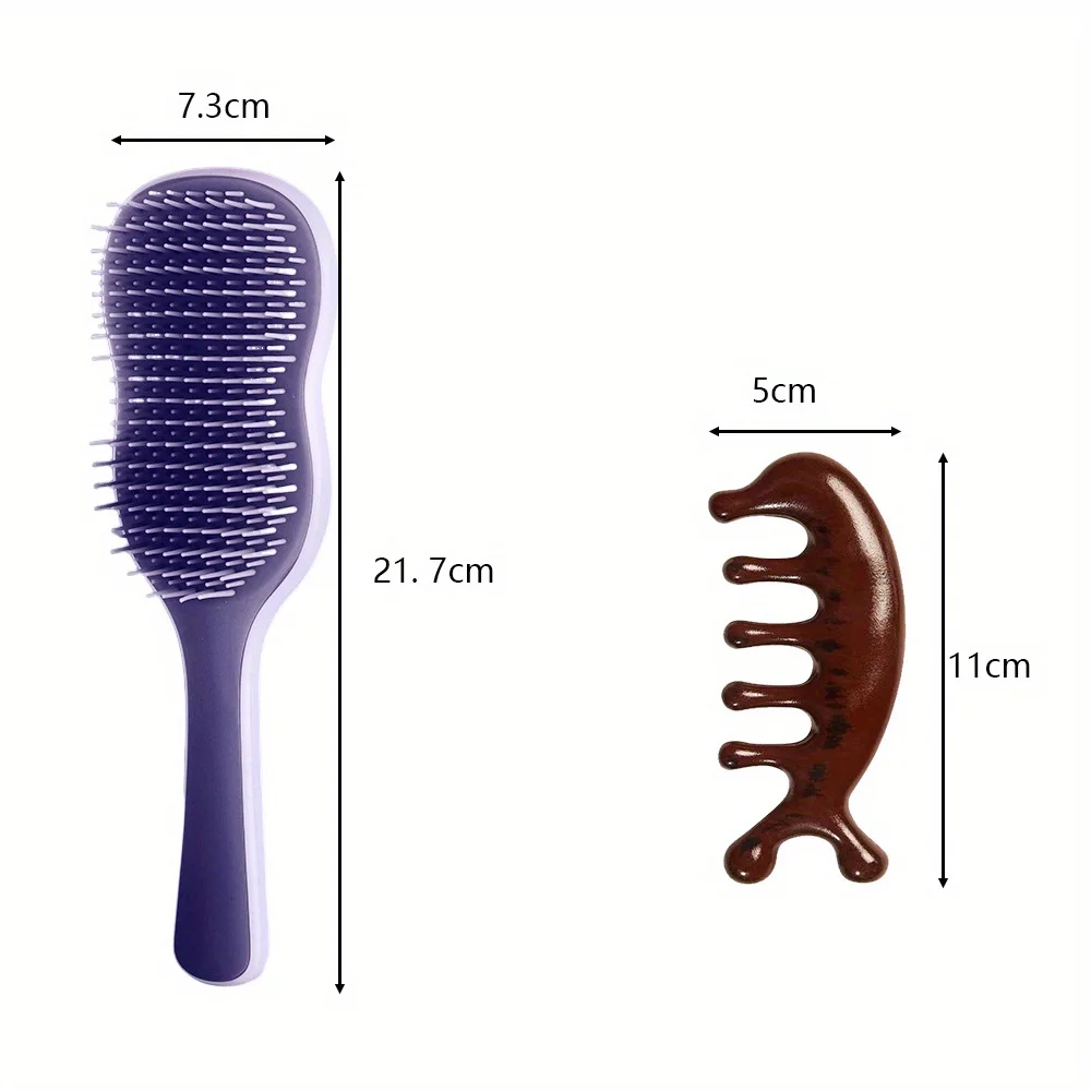 Ultimate Detangler Hairbrush for Wet & Dry Hair, Eliminates Knots & Reduces Breakage for All Hair Types+ 1 pcs massage comb