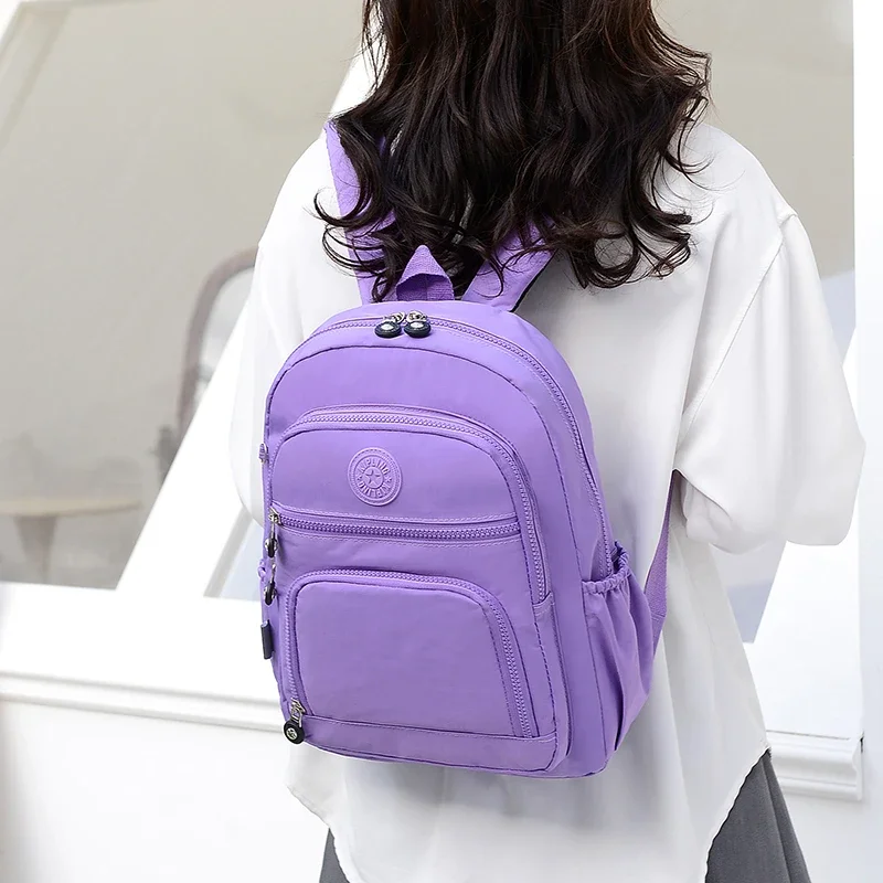 Mochila multi-camada estilo coreano para mulheres e meninas, tecido oxford impermeável e leve, grande capacidade, para estudante