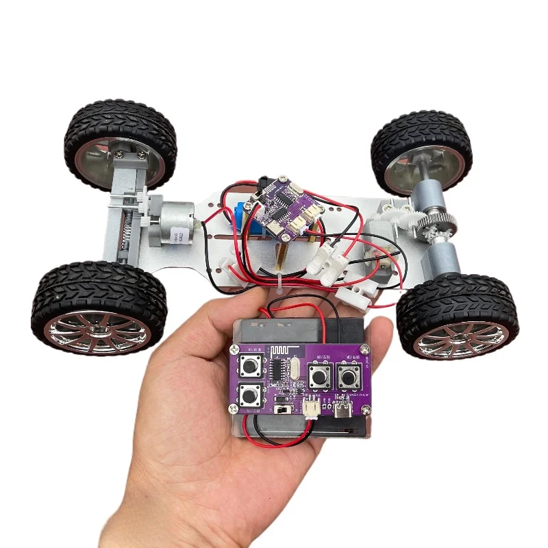 

C1 Полностью собранный дифференциал рулевого управления из алюминиевого сплава с дистанционным управлением умный автомобиль DIY игрушечный комплект STEM