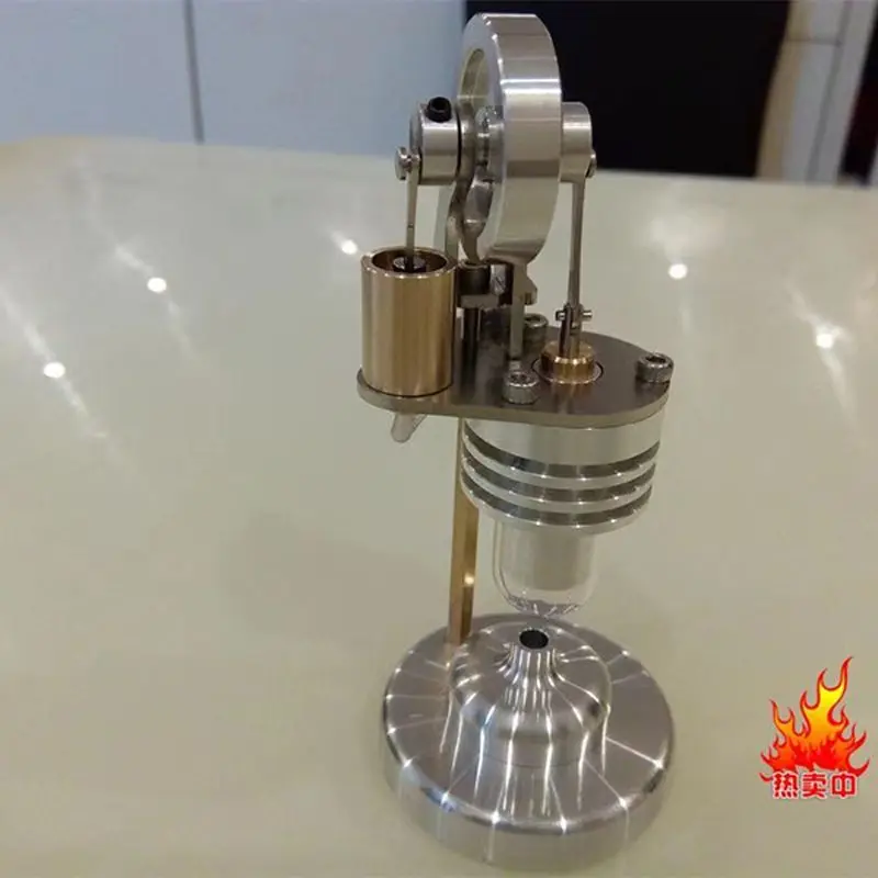 Vertical Micro Stirling Engine DIY Mini Engine Dynamic Model Learning Entertainment Decoration Metal Toys