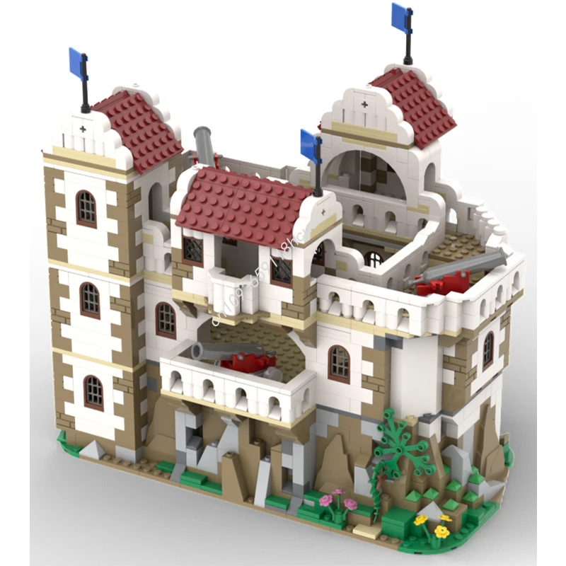 

1623 шт. MOC испанские солдаты Fort Pirates BuildingBlock Рождественский подарок DIY образовательный сборочный комплект вдохновляет руки на творчество