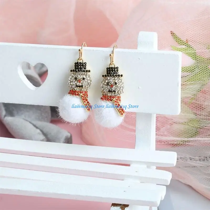 573B لطيف ثلج استرخى أقراط النساء الفتيات موضة الاكريليك انخفاض الأقراط الإبداعية فريدة من نوعها أقراط مجوهرات عيد الميلاد Gi