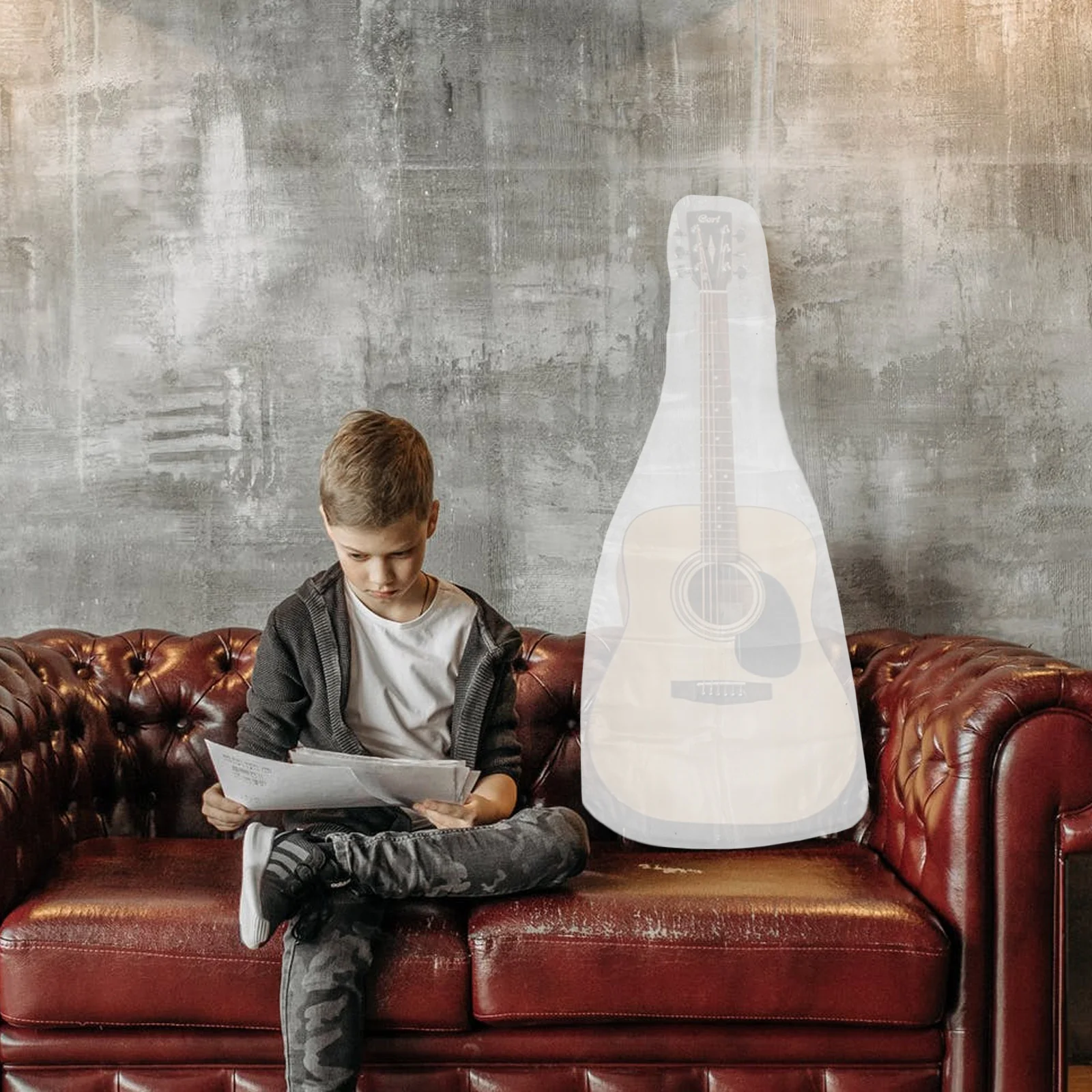 

Guitar Dust Cover Transparent Base Translucent Bass for Instrument Musical Covers Waterproof