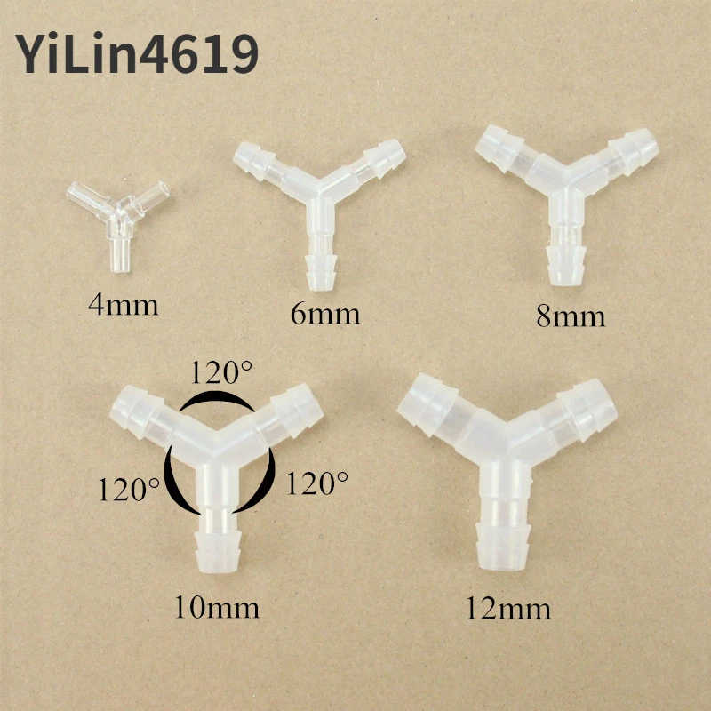 

Y-Type Tee Connectors PP Plastic Pagoda Joints Aquarium Fish Tank Aerator Hose Connector Air Pump Fittings 1 Pcs