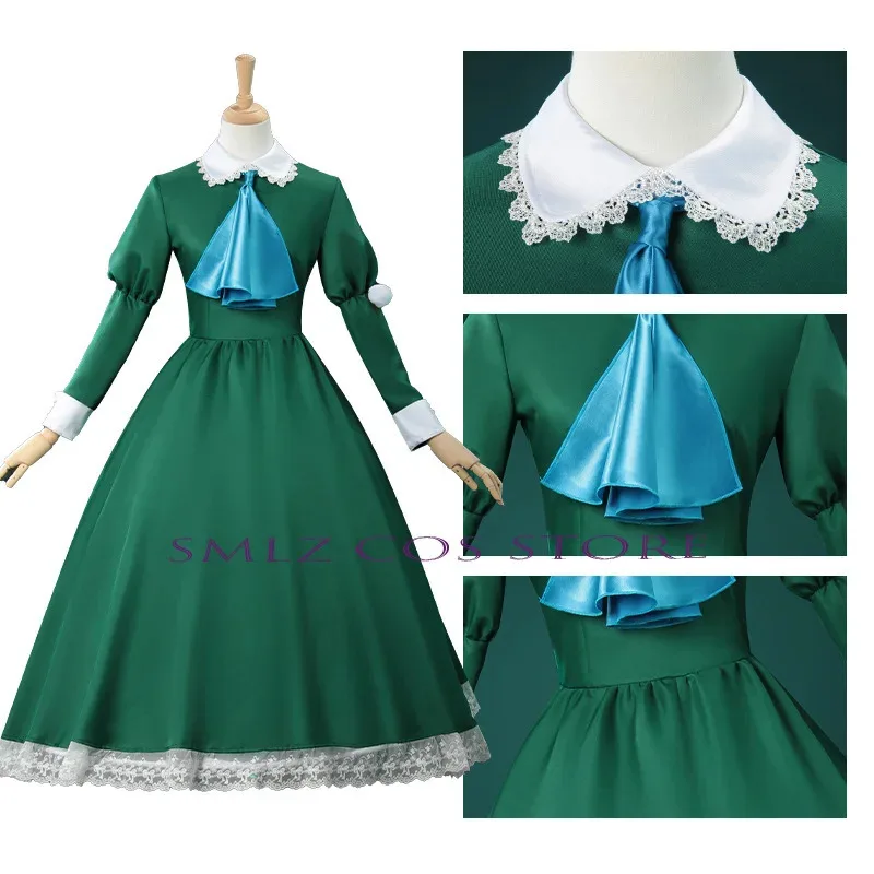 Mary Cosplay Anime Ib Cosplay disfraz chica Mary vestido verde traje Halloween Navidad fiesta uniforme falda para mujer peluca