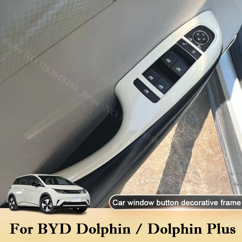 

For BYD Dolphin 2021-2026 Door Armrest Protective Cover Window Lift Button Panel Handle Decorative Patch Car Interior Supplies