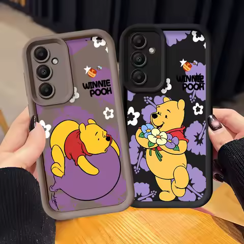 Phone Case for Samsung Galaxy A21s A32 A55 A33 A54 A73 A56 A25 A26 A24 A35 A52 A36 A22 Soft Cover Disney Winnie The Pooh