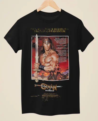 Conan The Destroyer - Movie Poster Inspired Unisex Black T-Shirt