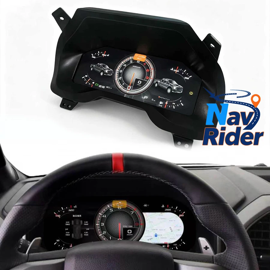 Pour Ford F150 2015-2020, écran multimédia de voiture, tableau de bord numérique, compteur de vitesse, Carplay, écran LCD, panneau d'instruments, tableau de bord de 12,3 pouces