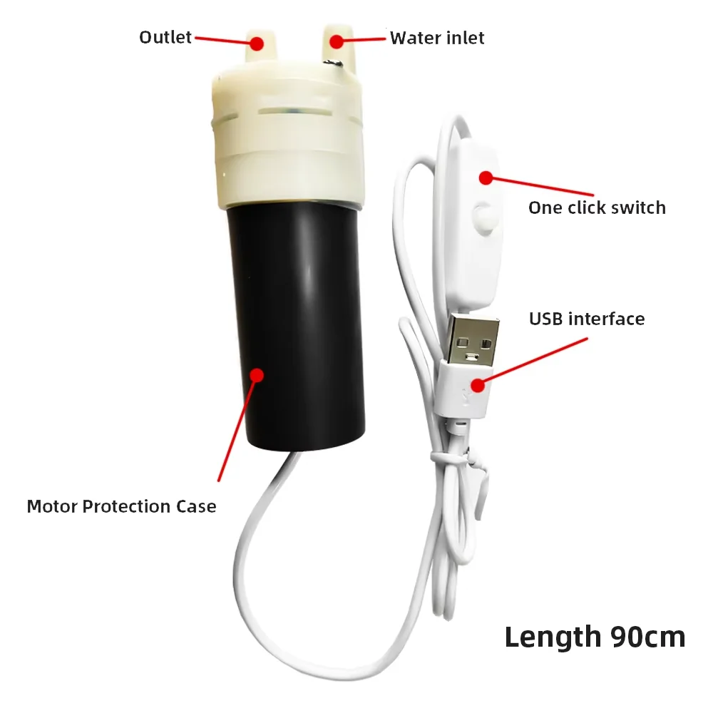 5V USB Mini Submersible Water Pump Small Electric Water Pump for Aquarium Fish Tank Garden Water Circulation