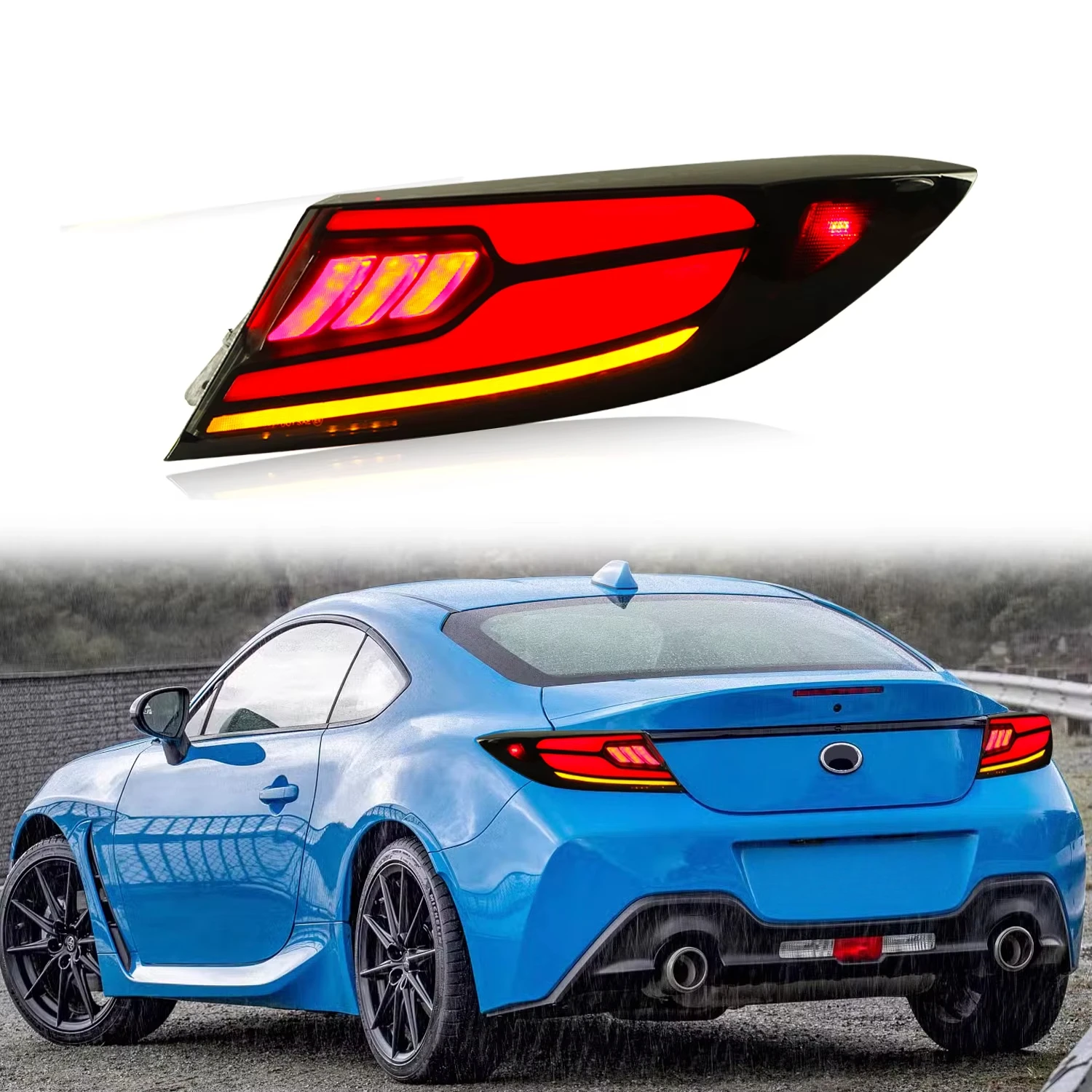 

Новый дизайн для светодиодных задних фонарей GR86 BRZ с динамической анимацией, модифицированный автомобильный задний фонарь в сборе