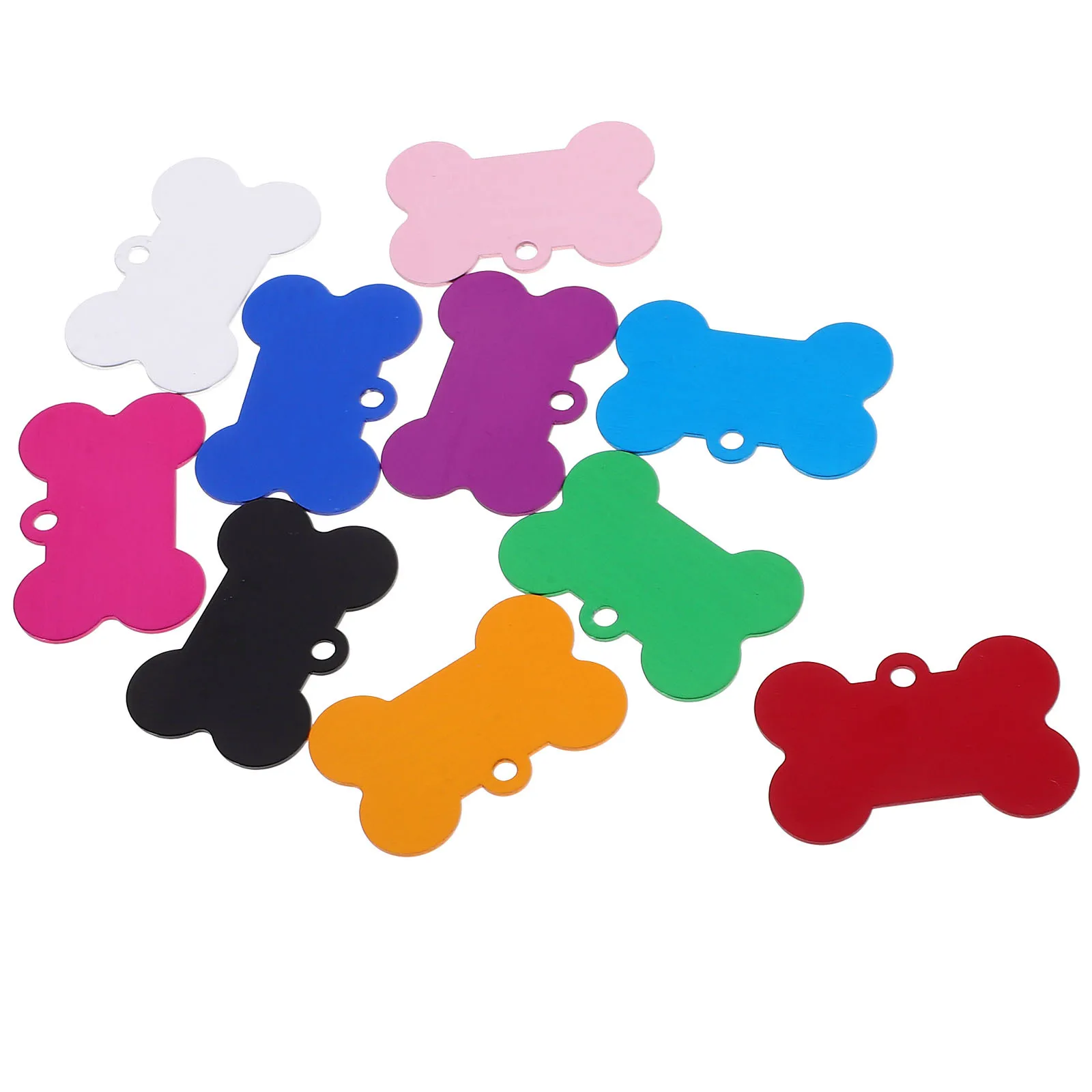 50Pcs Engraved Dog Tags Aluminum Alloy Pet Id Tags Small Cute Name Collar Charms Dog Id Tag Puppy Name Tag Aluminum Alloy Charms