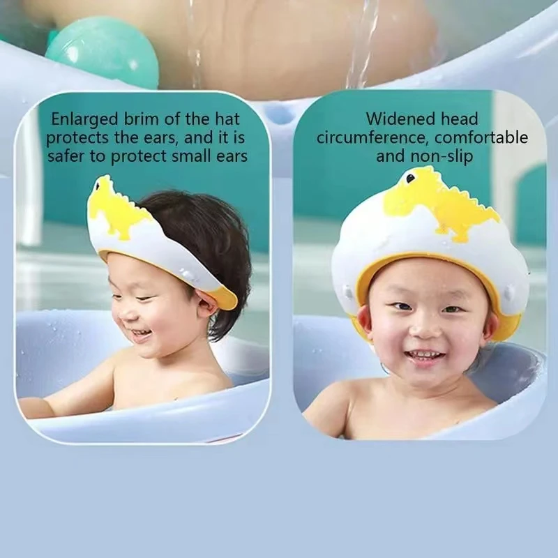 Safe Shampoo Shower Bathing Bath Protect Soft Cap Hat For Baby Wash Hair Shield Bebes Children Bathing Shower Cap Hat Kids