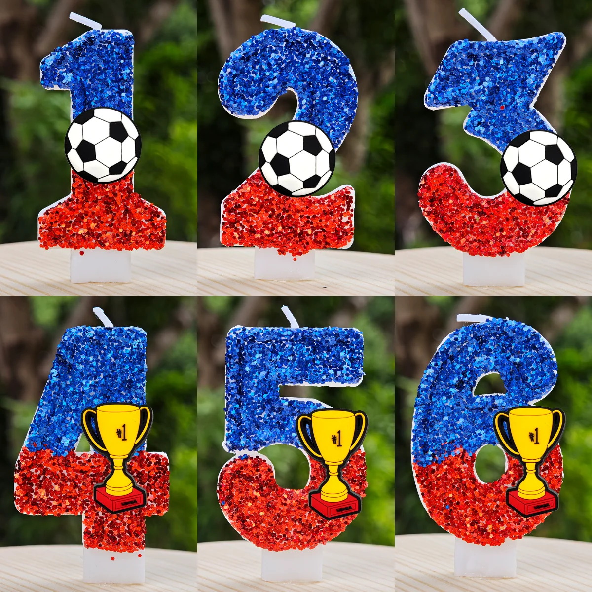 Fußball Kerze Nummer 0-9 Jungen Geburtstag Kuchen Kerze Dekoration Fußball Geburtstag Party Kuchen Topper Baby Dusche Dekor Geschenk