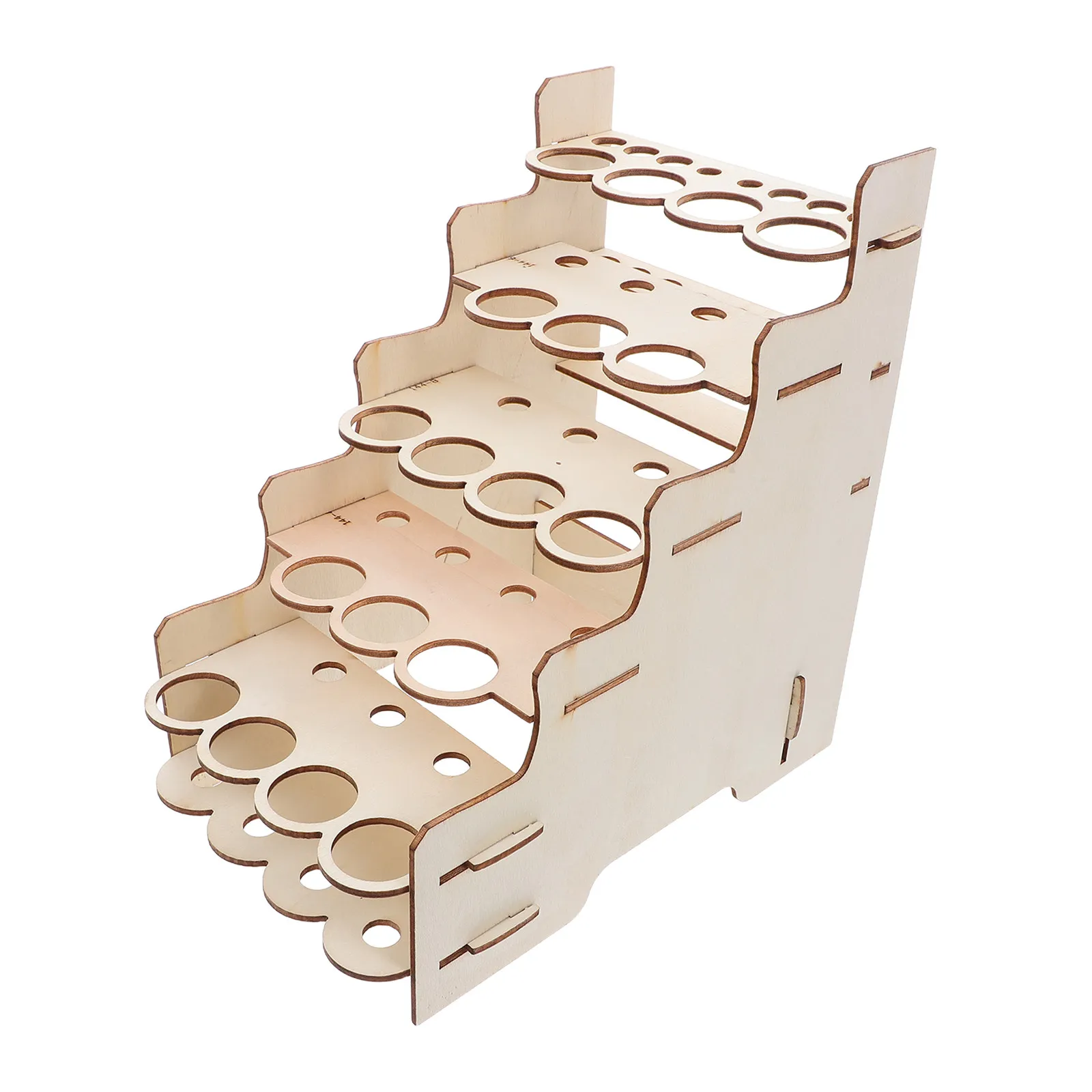 Multi-Layer Paint Storage Rack Wooden 5