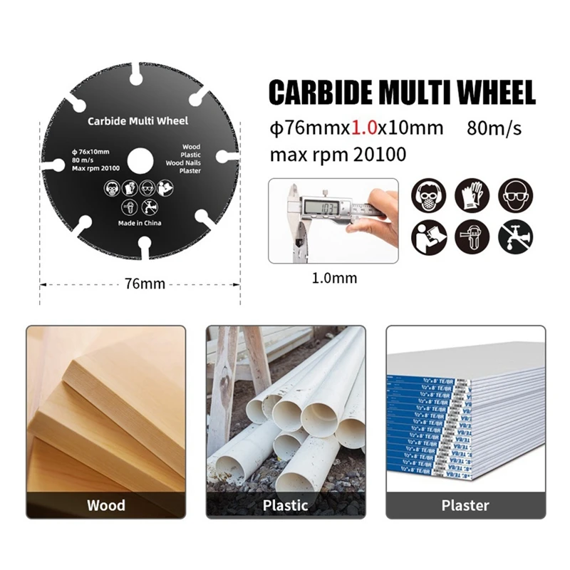 76Mm 3 Inch Cutting Disc Circular Resin Grinding Wheel Saw Blade Steel Polishing Cutting Disc For Angle Grinder 2Pcs Easy To Use