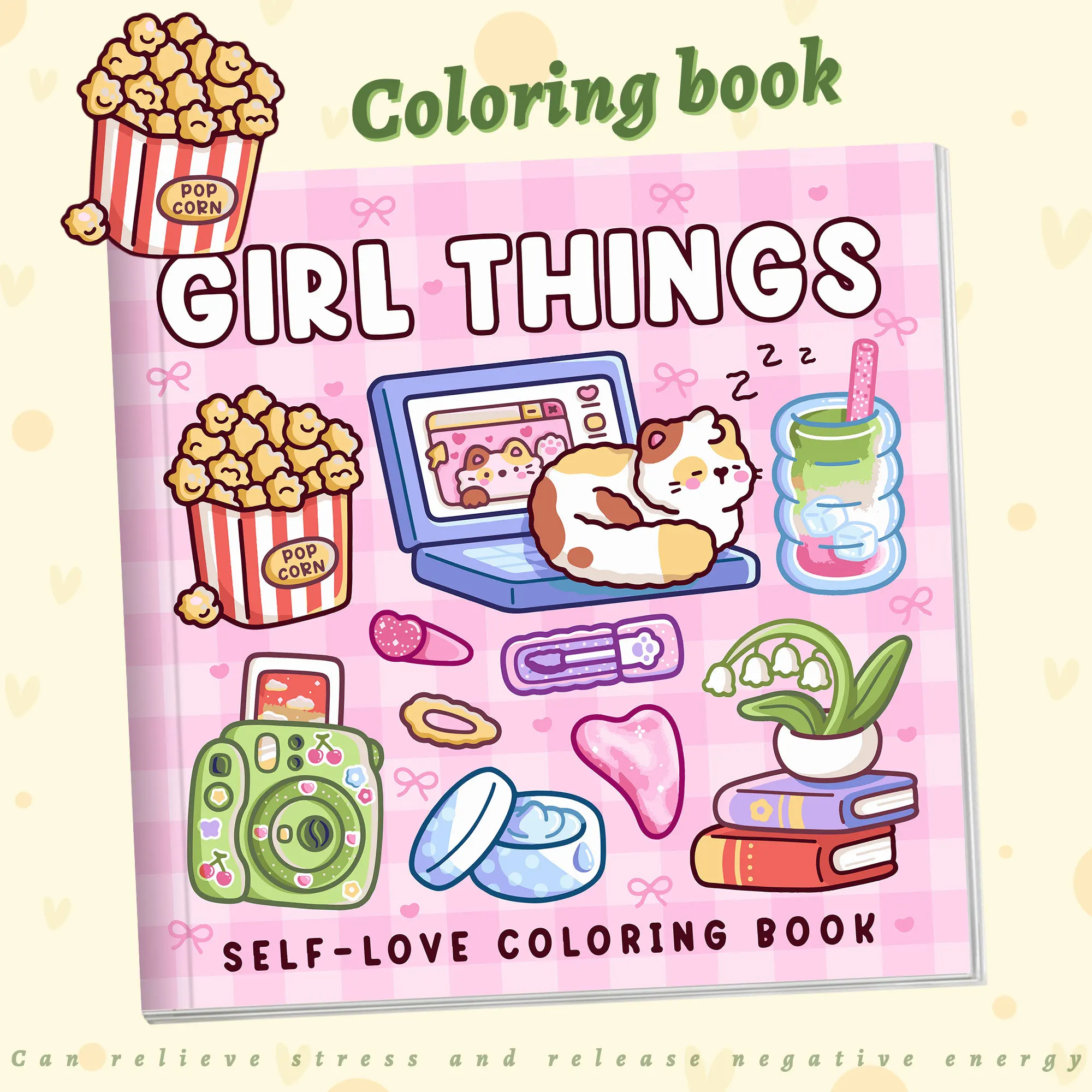 Libro para colorear para aliviar el estrés con patrones curativos en negrita y sencillos, adecuado para la relajación diaria, decoraciones navideñas, creación de arte y como suministro de arte con valor calmante emocional, adecuado para todas las edades