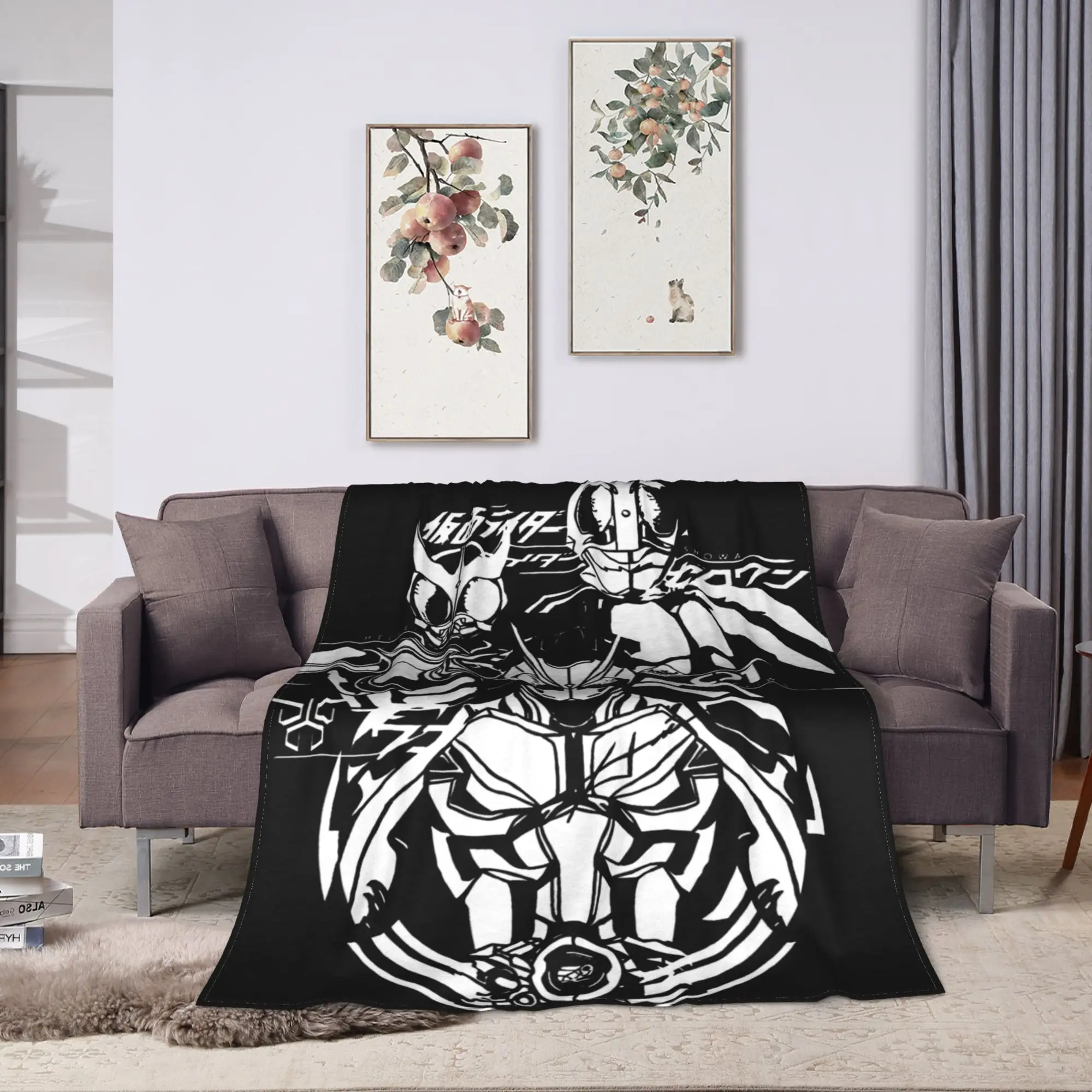 Kamen Riders Plush Blanket Children 3 Generation Flannel Throw Blanket For Couch Bed Warm Soft Customized Quality Bedspread