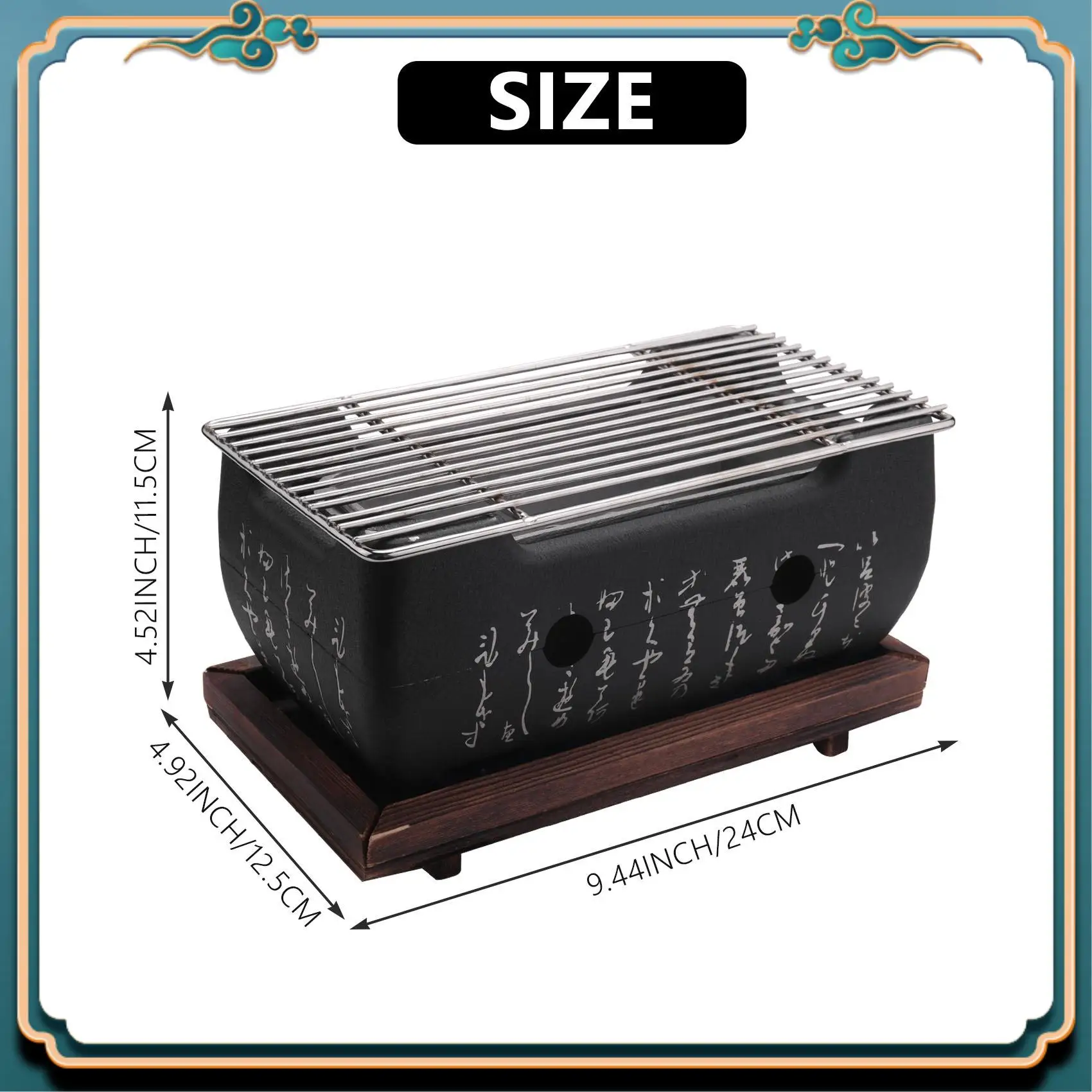 

Latest Japanese Korean Bbq Grill Oven Aluminium Alloy Charcoal Grill Portable Party Accessories Household Barbecue Tools