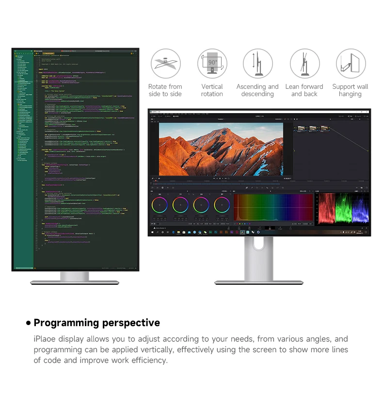 27 inch 4K 60 Hz Nano IPS High-Definition-display met 10 bit fotografie Beeldontwerpers Behuizing van gelegeerd metaal