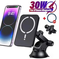 30W Magnetic Wireless Charger Sucker Air Vent Phone Holder Stand For Magsafe iPhone 17 16 15 14 13 12 Pro Max Fast Car Charging