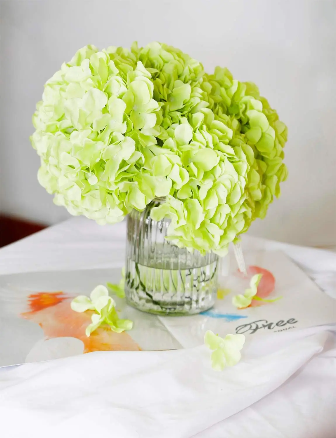 6 Stück 8,7 Zoll Seiden-Hortensien-Blütenköpfe mit Stielen, künstliche Hortensien-Blumen für DIY-Hochzeits-Mittelstück, Heimdekoration – Detail 40