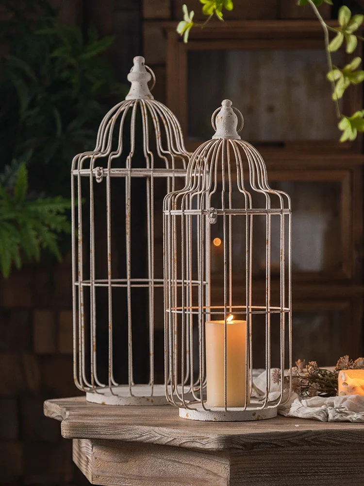 

Vintage Iron Bird Cage Set, Elegant Decor for Home, Garden, Cafe & Shop