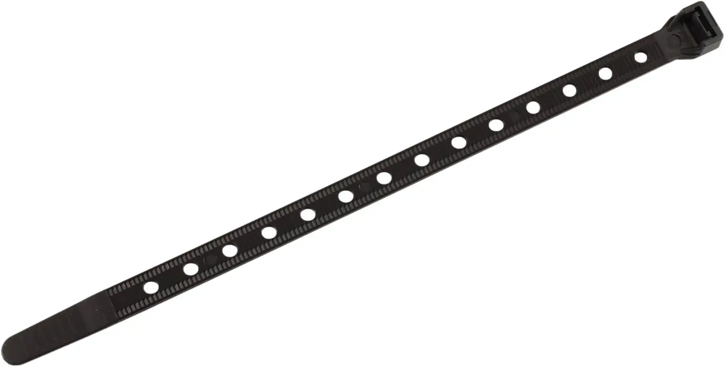 

8-Inch Heavy Duty Mountable Cable Ties, 50lb Tensile Strength, Universal Zip, 100 Pack, Black