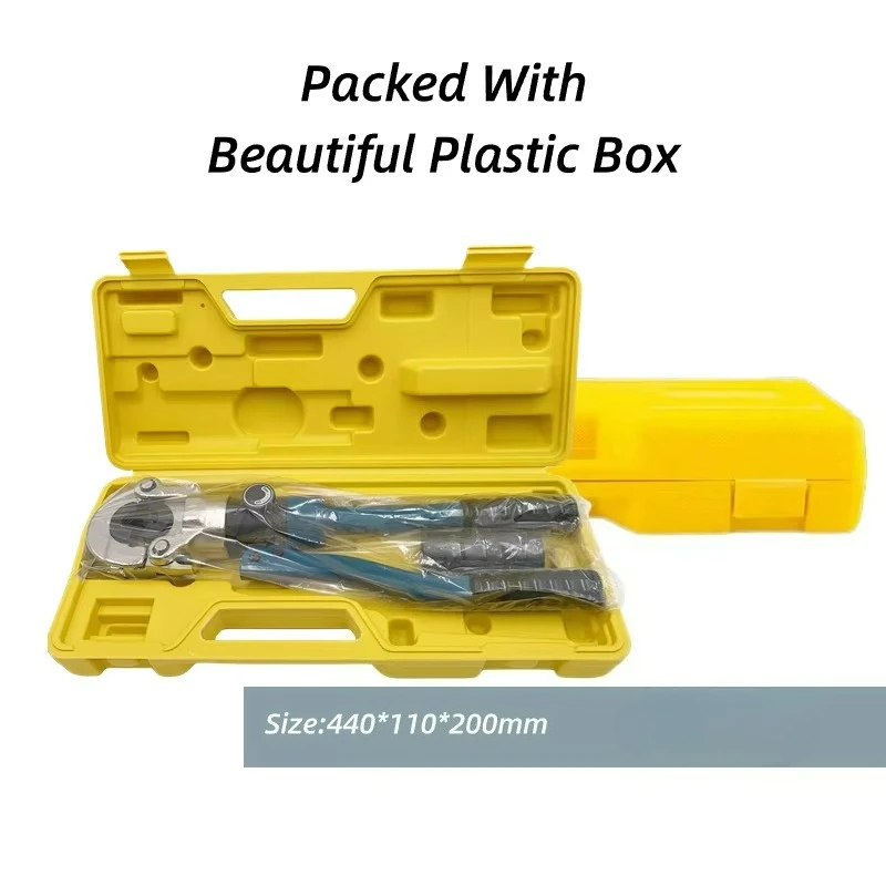 

Portable Pro Press Manual Hydraulic Plumbing Tool Kit Stainless Steel Crimping for HVAC Pipe Tube Fittings PEX Aluminum-Plastic