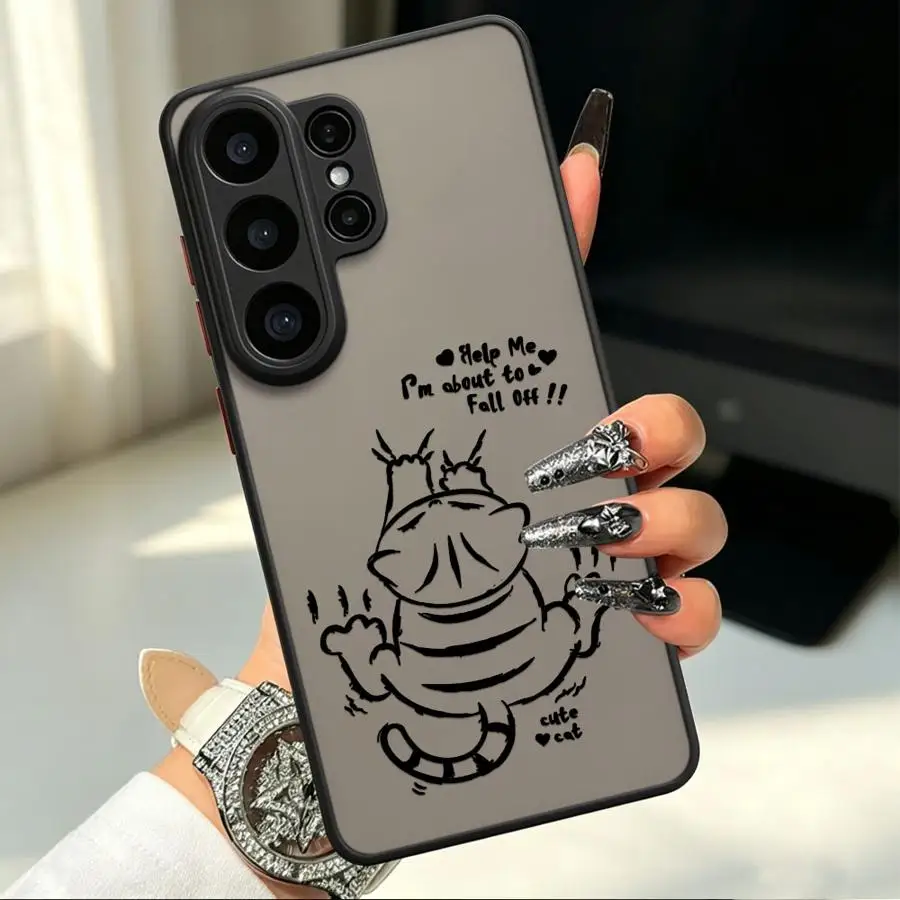 Case for Samsung Galaxy S26 S20 FE S24 Plus Note 20 Ultra 10+ S22 S23 FE S25 Ultra S21 Funda Back Phone Cover Tabby Cat Funny