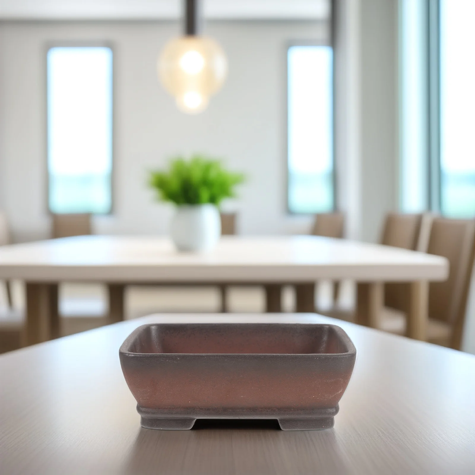 

Decorative Rectangle Purple Sand Planter for Succulents and Bonsai Small Flowerpot with Drainage Hole Ideal for Office Home