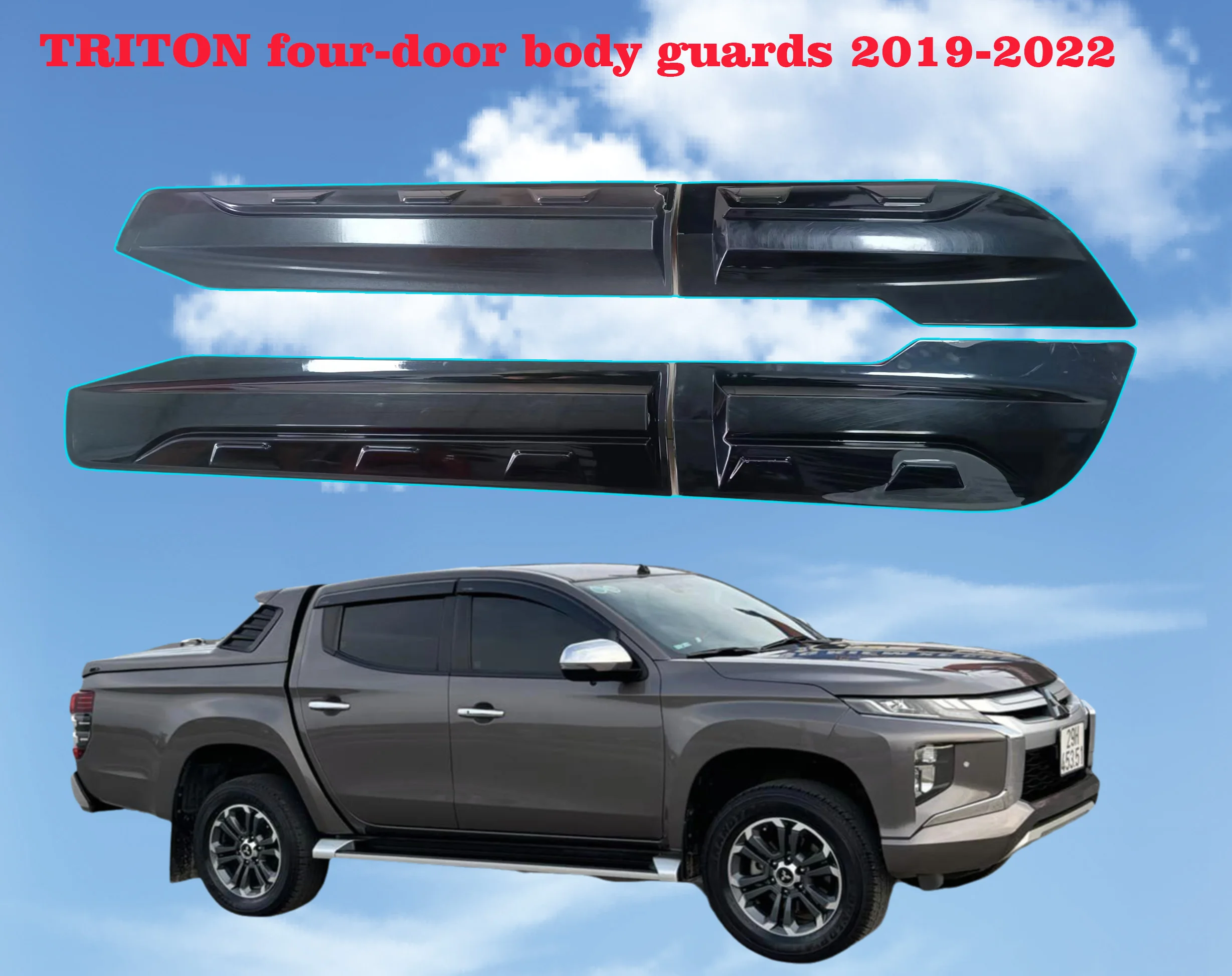

Mitsubishi TRITON body guard plate for the year 2019-2021 special car anti-collision door border scraping paint