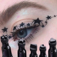 Waterproof Long-Lasting Black Liquid Eyeliner Pen Moon Star Liquid Eye Liner Heart Flower Pencil Eyes Makeup Cosmetic