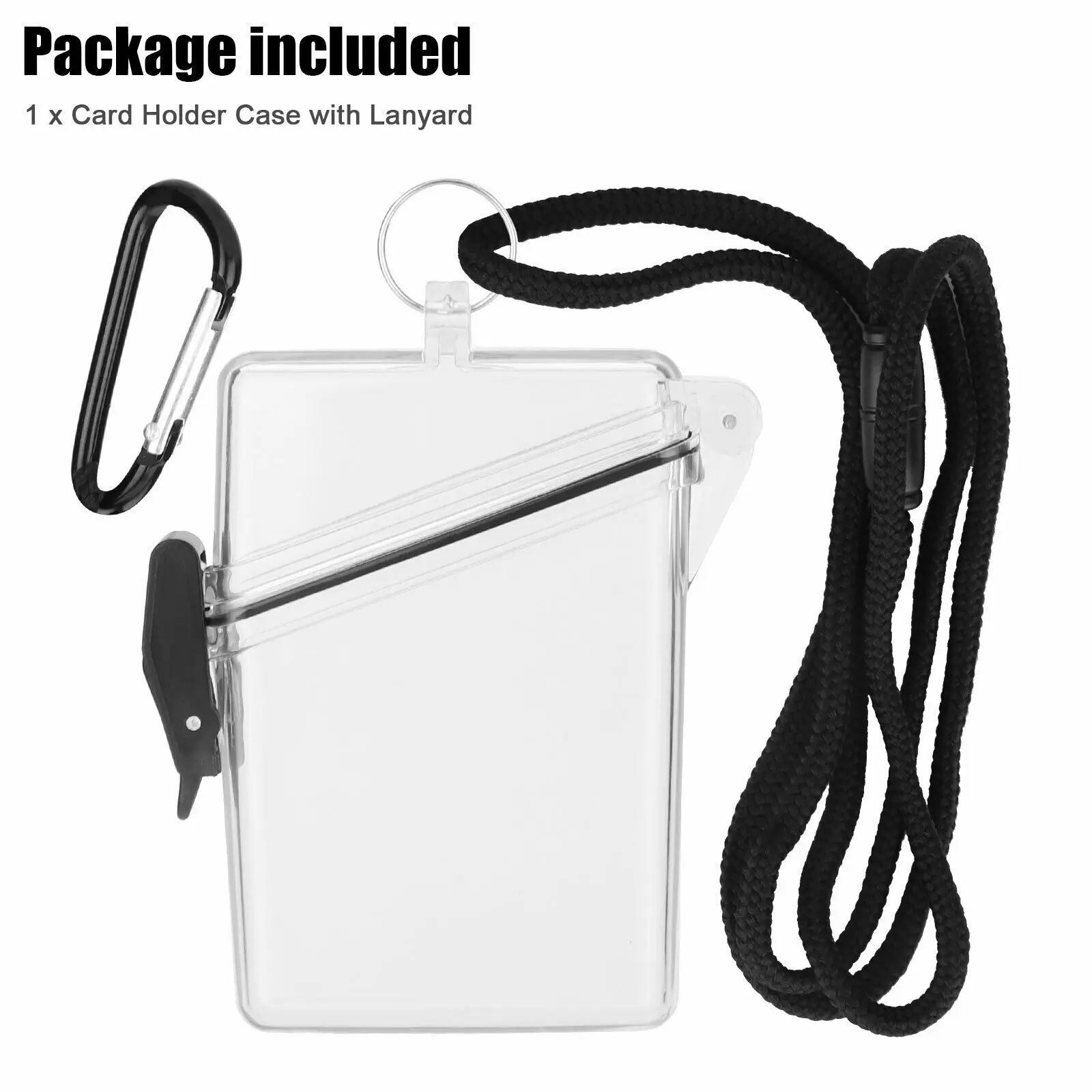 Transparent Hard Plastic Clears ID Card Bag Case Badge Holder Accessories Vertical ID Card Badge Holders Waterproof Hang on Case