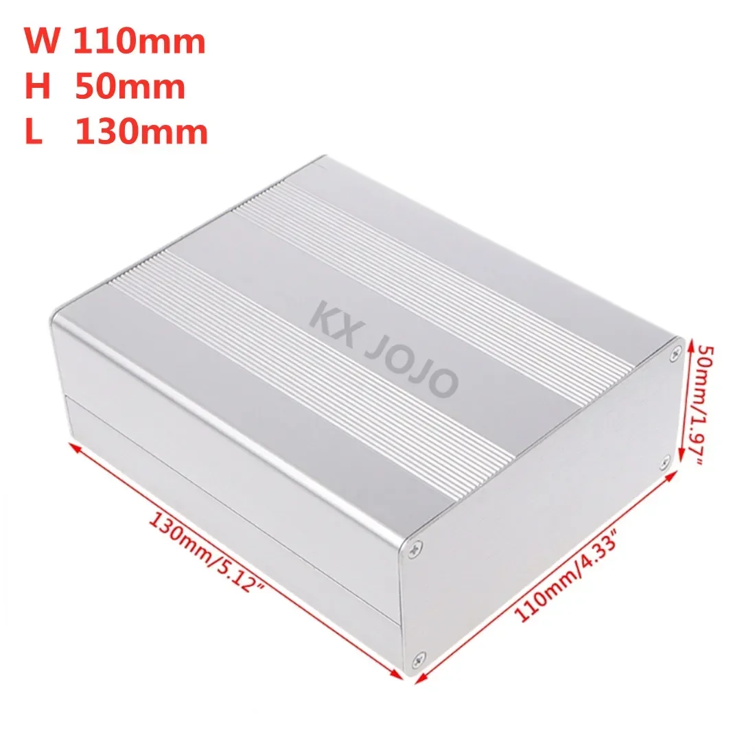 

Aluminum Enclosure 110*50*130mm Split Waterproof Case Silver/Black PCB DIY Instrument Electronic Project Protective Box