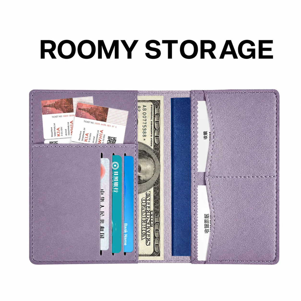 Travel Document Organizer Unisex Travel Passport Wallet Multi-Functional Passport Holder Multi-Functional For Travel Essentials