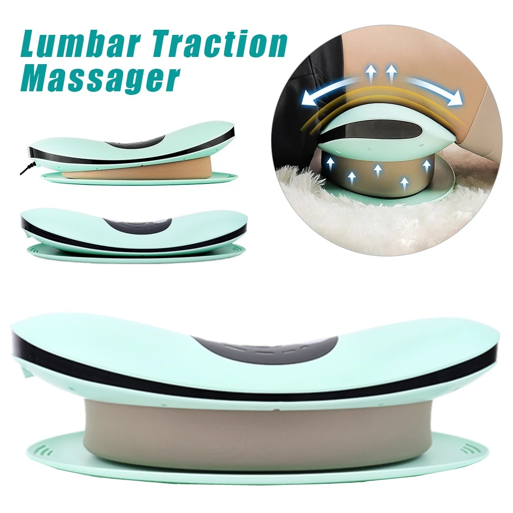 Electric Lumbar Traction Massager Adjustable Vibration Waist Massager Waist Spine Support Back Massage Machine Waist masajeador