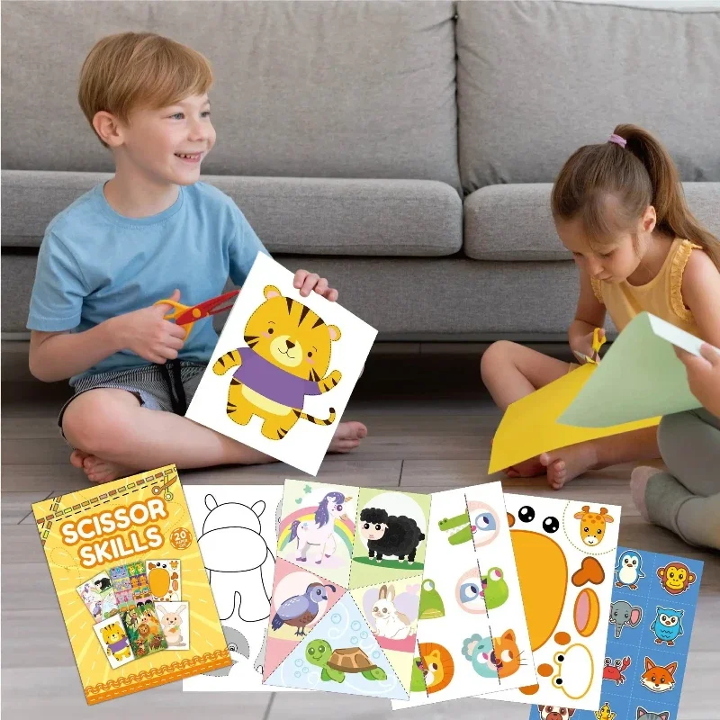 DIY-Materialien, Puzzle, Aufklärung, Papierschneidespielzeug, kreatives Geschenk, Kinder, Papierschneidebuch, Cartoon, Spaß, Kindergarten, handgefertigt