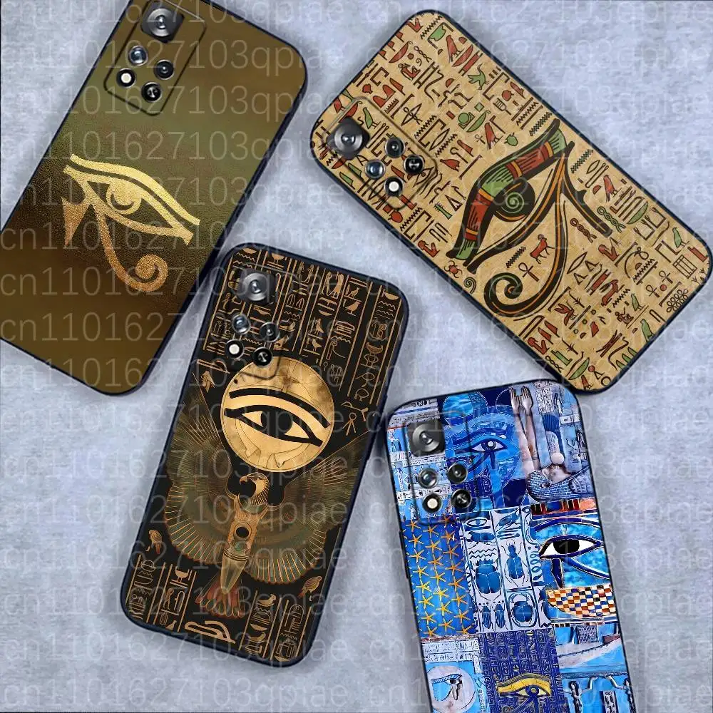 Ancient Egypt Eye of Horus Phone Case For Samsung S10,S21,FE,Note 20,S26,S25,S24,S23,Ultra,S9,S22,Plus Soft Silicone Black Cover